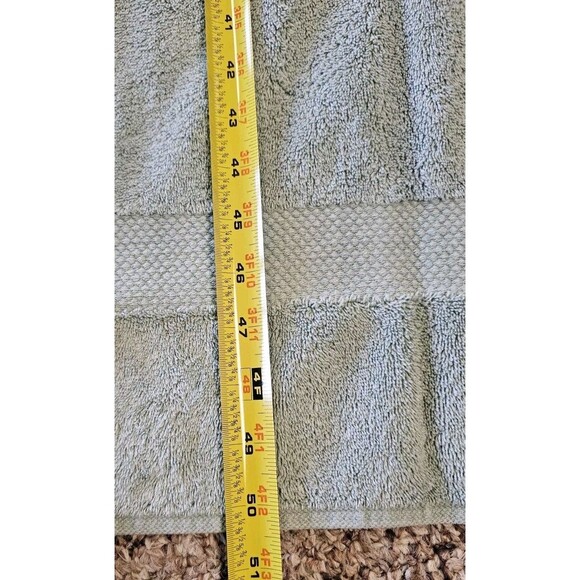 JC Penney Home Collection Masterpiece Green Bath & Hand Towel Set Vtg No Tags - Picture 6 of 7